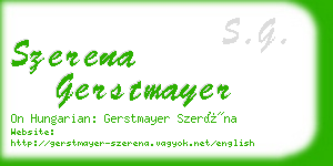 szerena gerstmayer business card